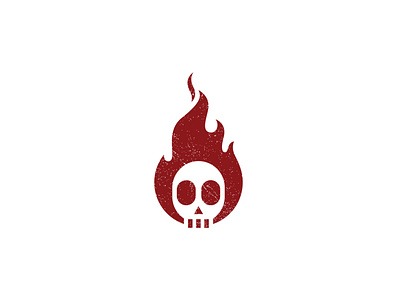 Fire Skull Logo app branding danger dead death evil fire flame ghost horror icon logo skull logo