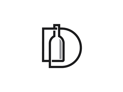 Letter D Bottle Logo