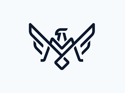 Letter M Eagle Logo animal logo app bird branding fly hawke icon letter m logo m logo monogram vector wings