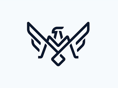 Letter M Eagle Logo