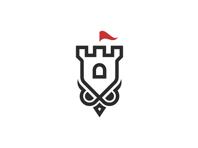 Owl Castle Logo animal logo app branding castle fly fort icon kingdom logo owl vector wild wise