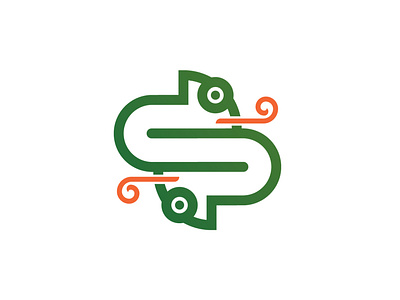 Letter S Chameleon Logo