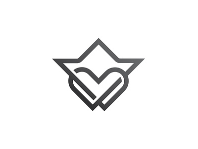 Heart Crown Logo app branding crown dating heart icon king logo love minimalist monoline princes royal vector