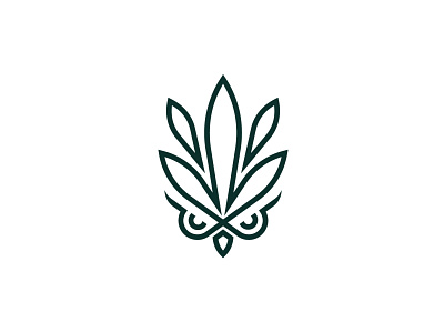 Cannabis Owl Logo animal logo app branding cannabis cbd cure fly hemp icon logo owl vector weed logo wise