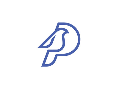 Letter P Bird Logo