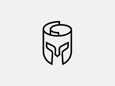 Paper Spartan Logo app branding folding guardian helmet kingdom logo paper logo paper roll spartan vector