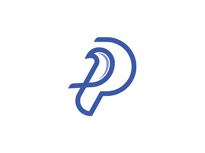 Letter P Bird Logo