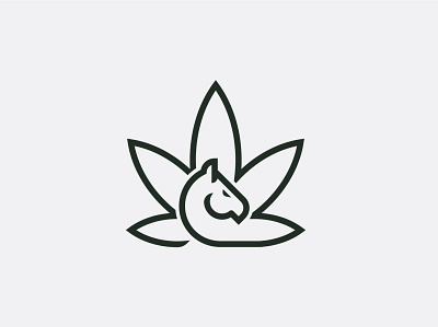 Horse Cannabis Logo animal logo app branding cannabis logo cbd hemp horse logo icon logo marijuana power vector weed logo