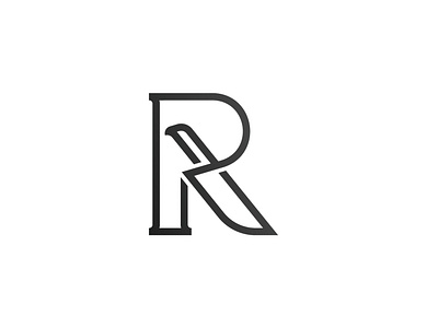 Letter R Knife Logo