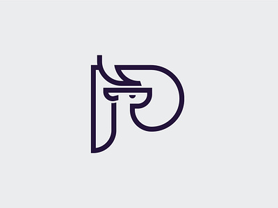 Letter P Deer Logo
