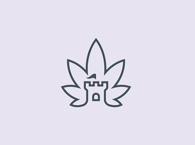 Cannabis Castle Logo app branding cannabis castle cbd fort hemp herb kingdom leaf logo marijuana medical vector weed