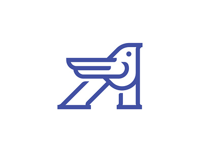 Letter A Bird Logo