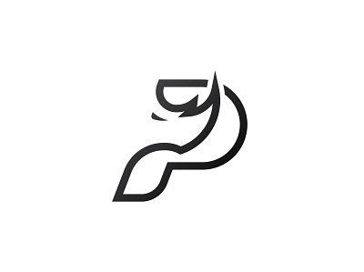 Letter P Rhino Logo animal logo app branding head horn icon letter p logo p initial p logo rhino logo rhinoceros sports vector wild