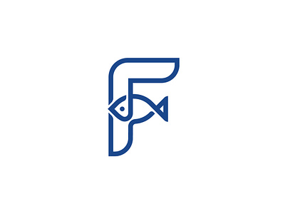 Fish Letter F Logo