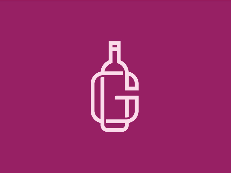 Letter G Wine Bottle Logo by Pixes on Dribbble