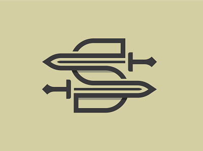 Letter S Sword Logo app branding cut icon logo s initial s logo s monogram security sign sword vector war