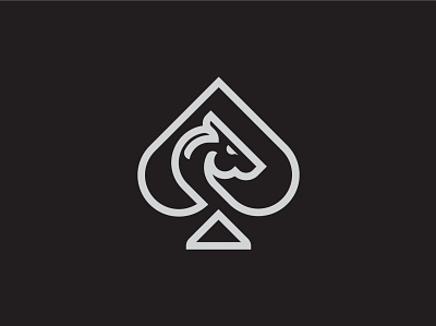 Ace Horse Logo ace logo animal logo app branding casino firm logo gambling horse logo icon logo poker spade vector wild