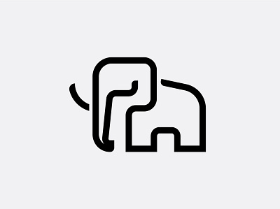 Elephant Logo animal logo app branding elephant icon liner logo mammoth minimal vector wild