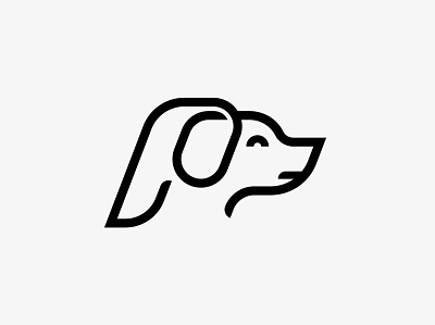 Letter P Dog Logo animal logo app branding dog logo domestic icon logo p initial p letter p logo p monoline pet puppy vector