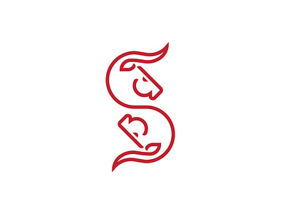 Letter S Bull Logo