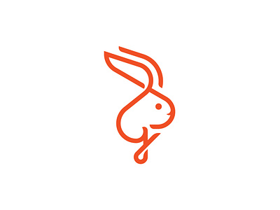 Letter G Rabbit Logo