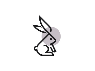 Rabbit Logo animal logo app branding bunny icon line logo monoline pet rabbit vector