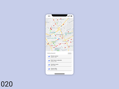 Daily UI #020 - Location Tracker app dailyui design ui