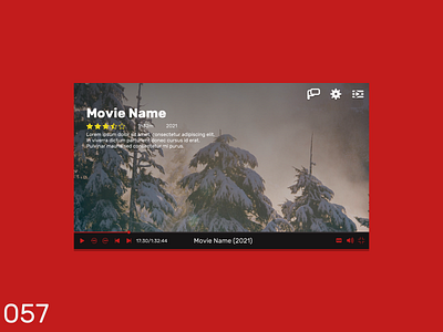 Daily UI #057 - Video Player dailyui design ui