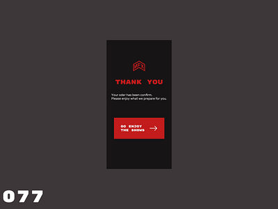 Daily UI #077 - Thank You dailyui design ui