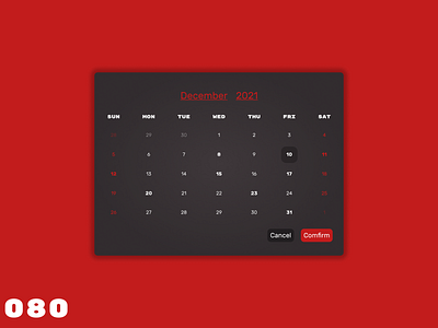 Daily UI #080 - Date Picker dailyui design ui