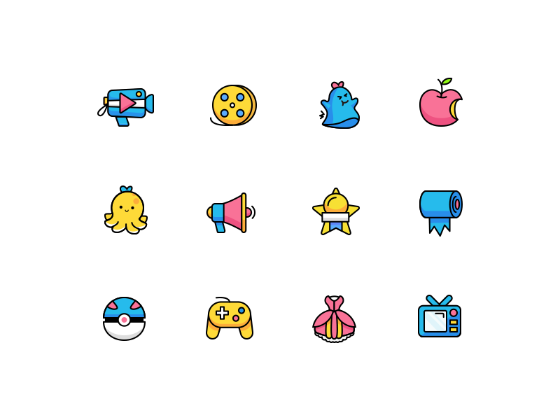  Anime  video app  icons  by MK on Dribbble