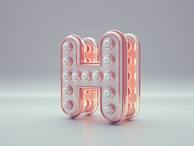 Letter H c4d