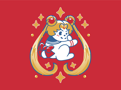 Sailor Usagi anime bunny cute graphic tee guardian illustration kawaii magical moon otaku rabbit sailor moon sparkle superheroes tshirt