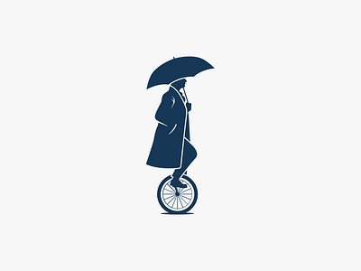Gentleman Cycling Logo antique bicycle classic cycling gentleman logo logos man mark men minimal retro unicycle