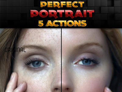 Perfect Portrait Actions action actions color enhance eyes photography portrait professional retouch retouching skin teeth