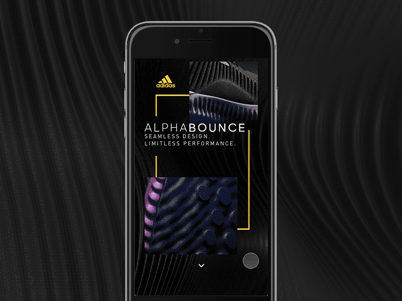 adidas AlphaBOUNCE teaser adidas email capture mobile parallax running shoes teaser
