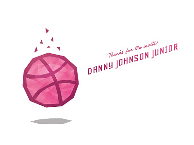 Thanks. basketball dribbble icon illustration logo shot typography vector