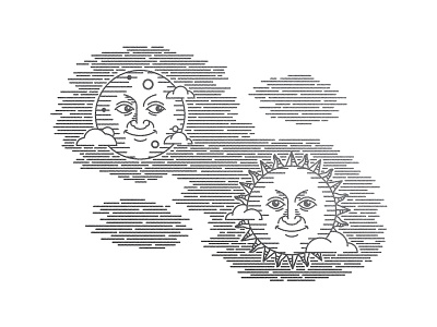Sun And Moon By Enrique Rivero On Dribbble