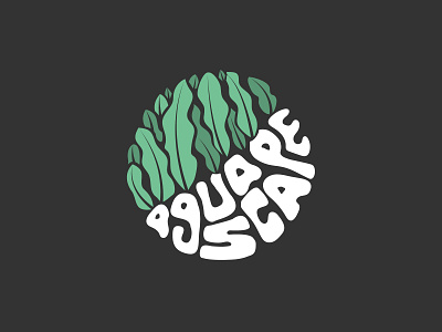 aguascape aquascape branding design graphic illustration leaf logo plant typography vector
