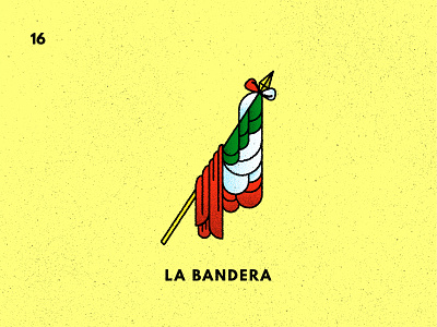 La Bandera art design graphic illustration line texture typography vector