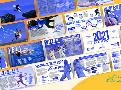 Bringing Vitality to a Sports Store's Annual Report branding design graphic design