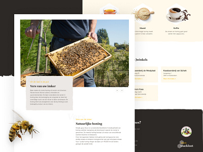 Local beekeeper - buy honey bee beekeeper beekeeping bees branding business card clean freelance honey serif store web webshop website