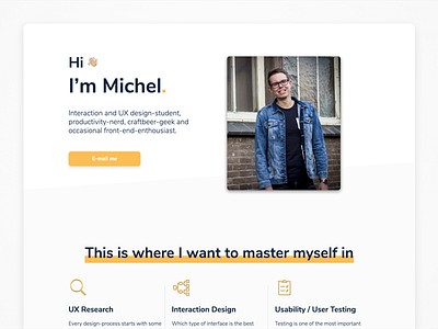 New Michelvanheest.com design interaction design ui design usability ux design web design