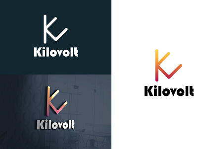 KV minimalist initial brand branding business logo creative graphic design logo design minimalist logo
