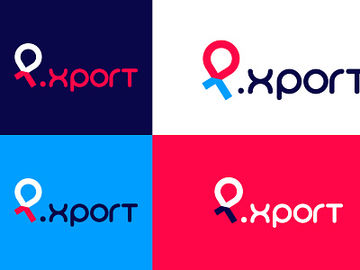 XPort minimalist initial brand branding business logo creative logo minimalist logo