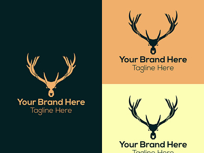 Deer logo, minimalist logo