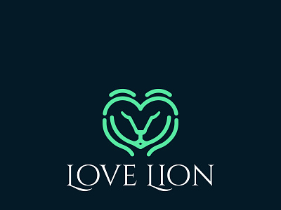 Love Lion Logo branding business logo creative design graphic design minimalist logo