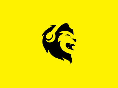 Lion music logo branding business logo creative design graphic design illustration logo design minimalist logo
