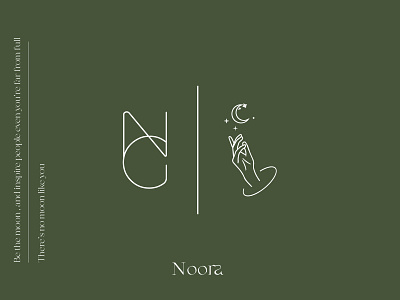 NOORA - LOGO desing branding design graphic design logo logo desing logoshape moon typeface