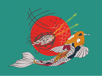 fish adobe illustrator fish graphic design illustration japan logo